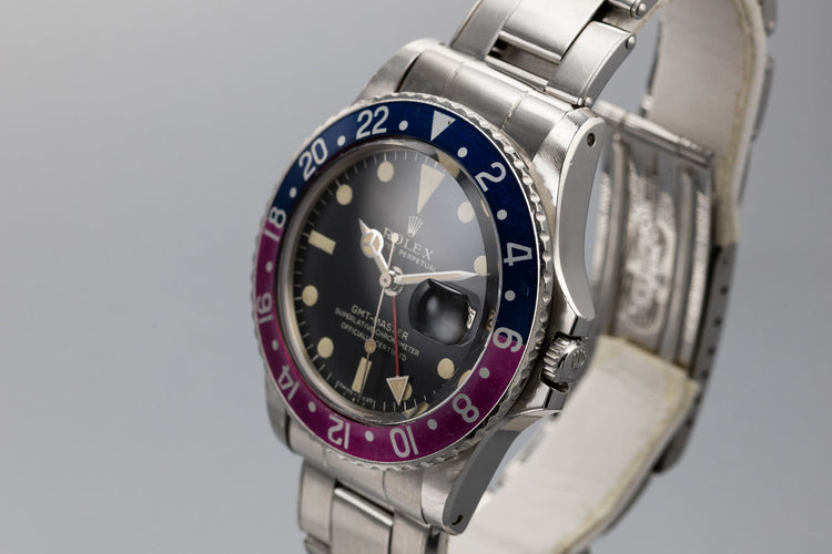 1966 Rolex GMT-Master 1675 with Fuchsia Bezel Insert