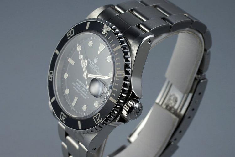 1999 Rolex Submariner 16610 with RSC Papers