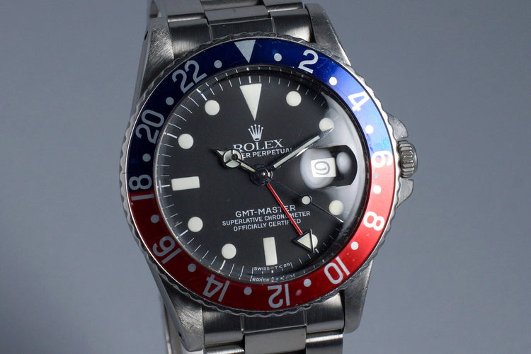 1964 Rolex GMT 1675 PCG with Newer Matte Tritium Dial