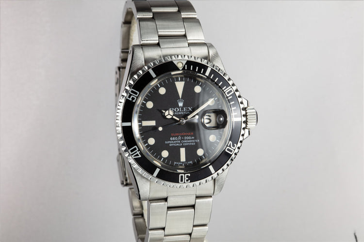 1971 Rolex Red Submariner 1680 with Mk V Dial