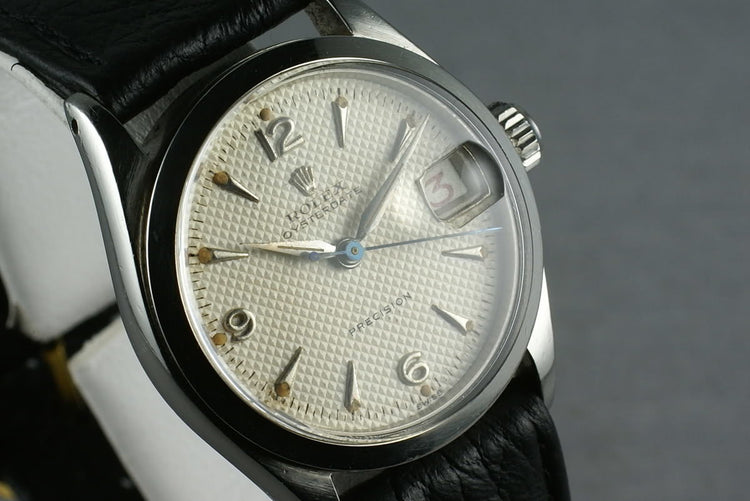 Rolex Oysterdate precision 6266 White Waffle Dial