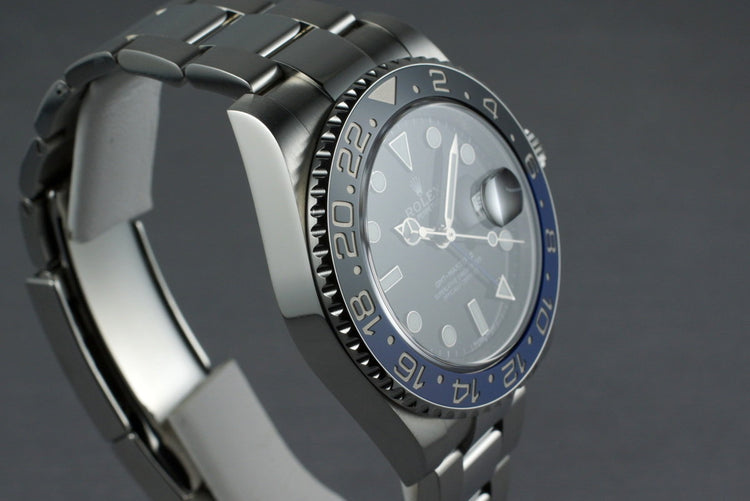 2013 Rolex GMT II 116710BLNR with Box and Papers