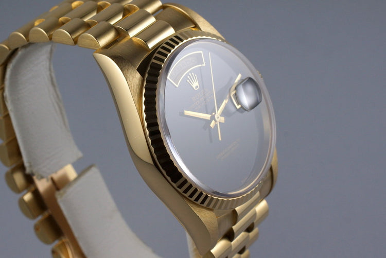 1995 Rolex YG Day-Date 18238 Onyx Dial