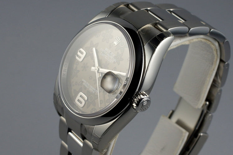 2009 Rolex Datejust 116200 Brown Flower Dial MINT