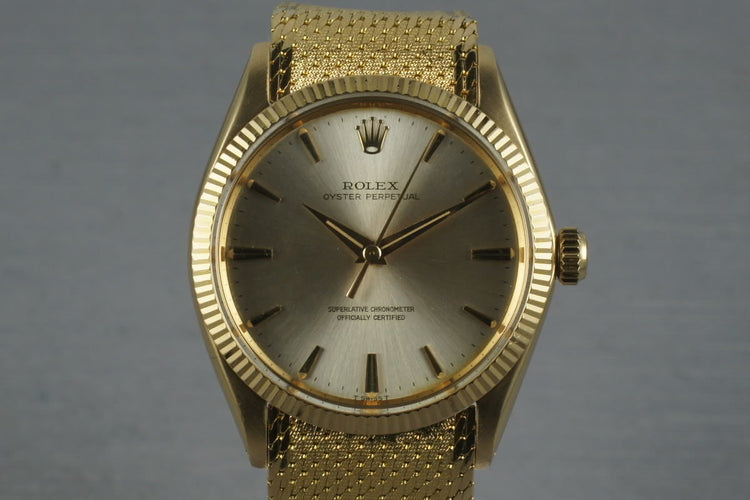 1964 Rolex Vintage Oyster Perpetual 18K 1005 with Rare Bracelet