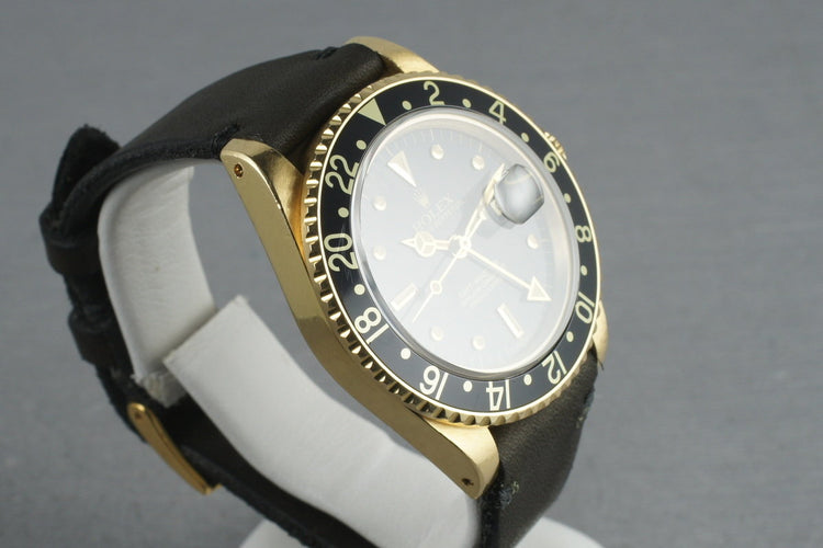 1980 Rolex GMT 18K with Black Nipple Dial 16758