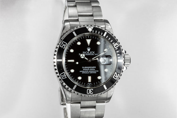 1999 Rolex Submariner 16610 SWISS Only Dial with Box and Papers