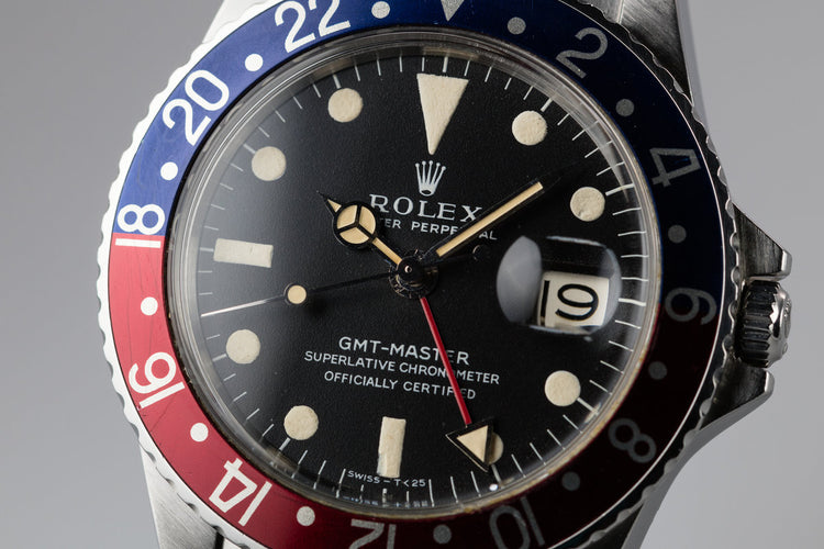 1967 Rolex GMT-Master 1675 "Pepsi" with Box and Rolex Service Papers.