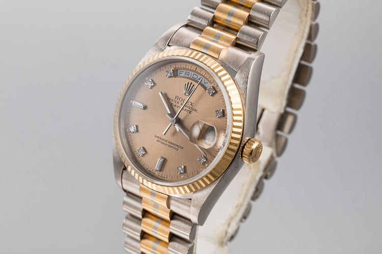 1987 Rolex Tridor Day-Date 18039B with Champagne Diamond Dial