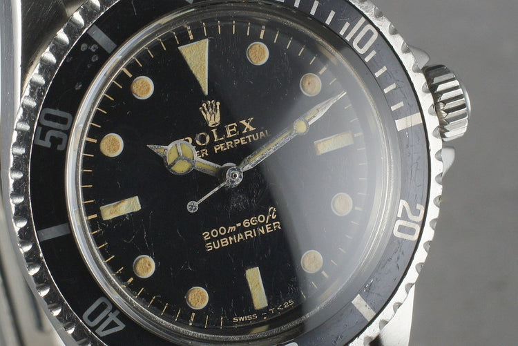 1964 Rolex Submariner Ref: 5513 PCG with Glossy Gilt Dial & Service Papers