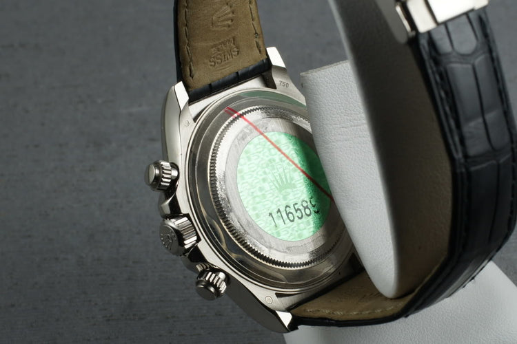 2001 Rolex WG Daytona 116589 with Factory Diamond Bezel and Dial