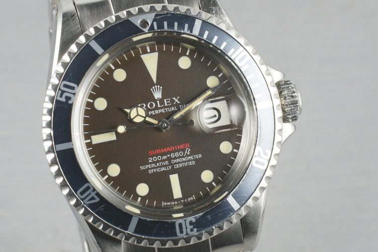 Rolex Red Submariner 1680 Meters First Mark 2 BROWN dial