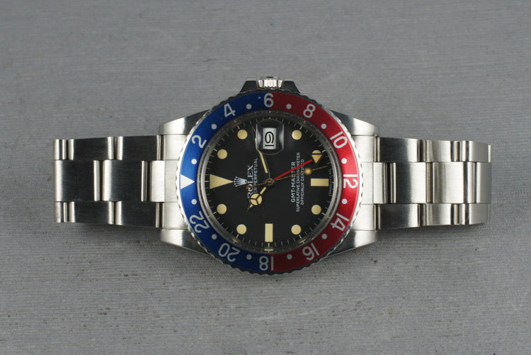 1983 Rolex GMT 16750 with Box and papers with creamy lume