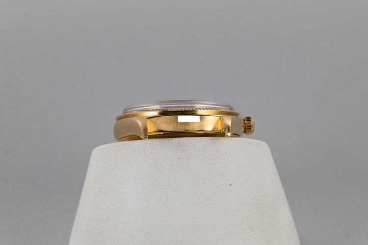 1959 Rolex 18K YG Oyster Perpetual 1013 with SWISS Only Silver Non-Luminous Dial