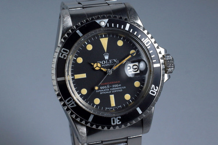1972 Rolex Red Submariner 1680 Mark V Dial