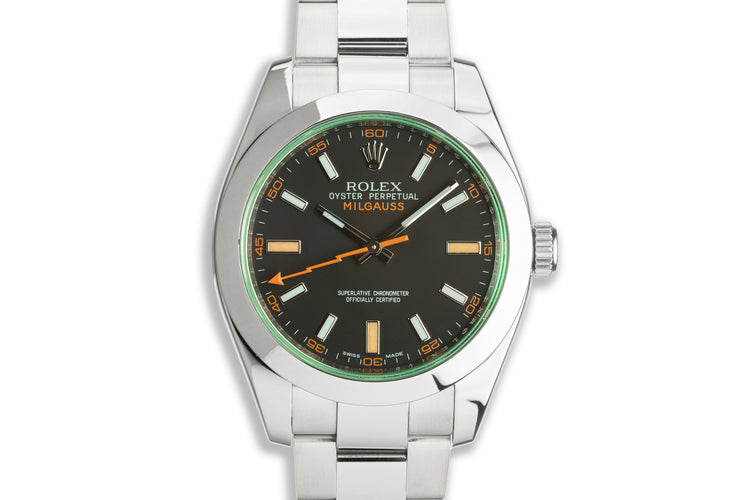 2011 Rolex Milgauss Green 116400GV with Card