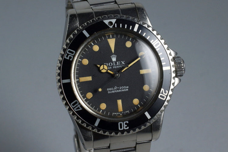 1970 Rolex Submariner 5513 Serif Dial with RSC Papers