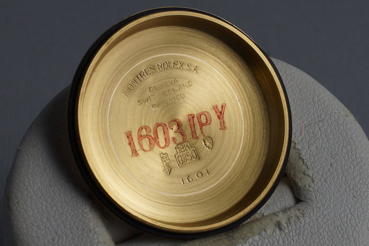 1969 Rolex YG DateJust 1601 Champagne Dial