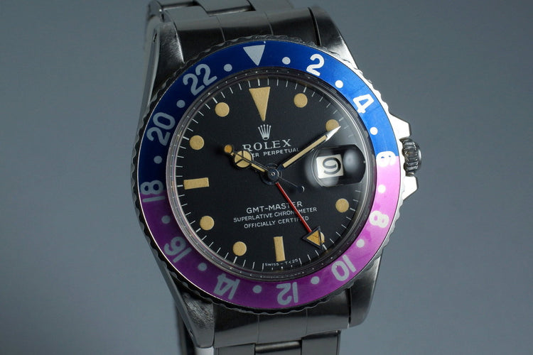 1967 Rolex GMT 1675 Mark I Dial with Fuchsia Bezel