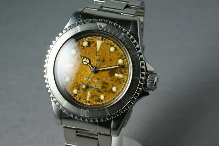 1959 Rolex Submariner 5512 4 line gilt chapter ring PCG Tropical Dial