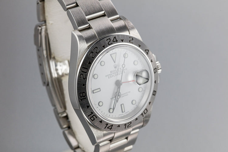 2003 Rolex Explorer II 16570 T White Dial with Box and Papers