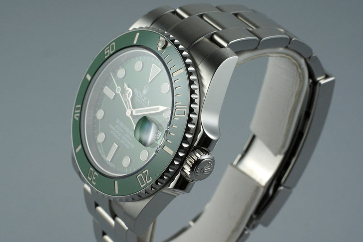 2010 Rolex Green Submariner 116610V with Box and Papers