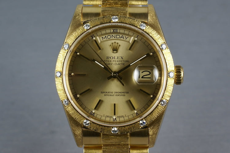 President 18108 bark finish with Factory Bark Diamond Bezel