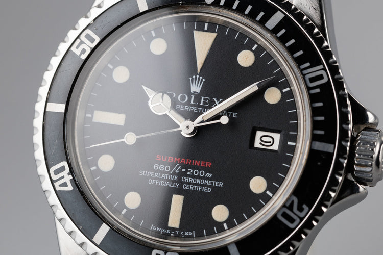 1971 Rolex "Red" Submariner 1680 with MK IV Dial and Kissing 40 Insert