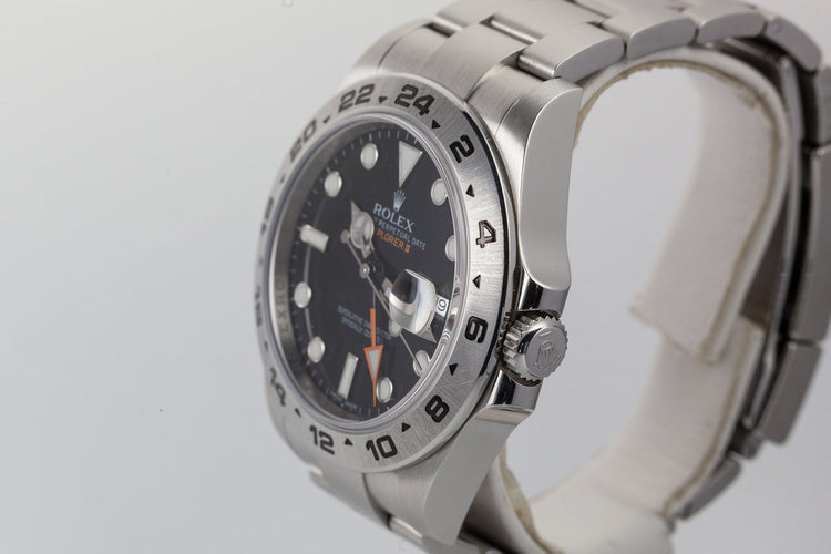 2012 Rolex Explorer II 216570 Black Dial with Box and Papers