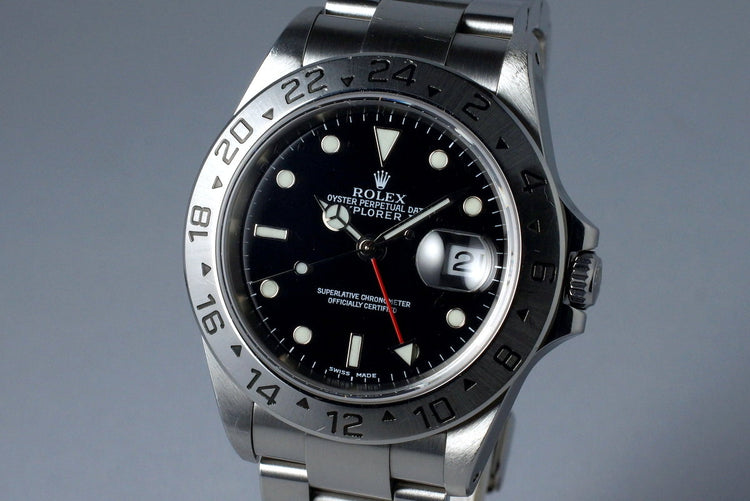 2002 Rolex Explorer II 16570 Black Dial