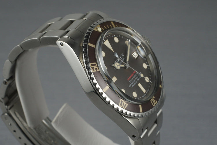 1969 Rolex Red Submariner 1680 Meters First Mark 3 BROWN