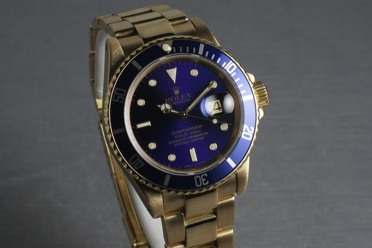 1981 Submariner 18K 16808 Blue Dial