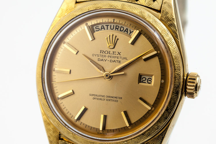 1962 Rolex YG Day-Date 1806 with Morellis Finish and Carl Bucherer bracelet