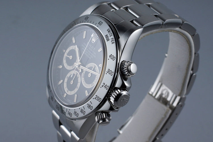 1997 Rolex SS Zenith Daytona 16520 Black Dial