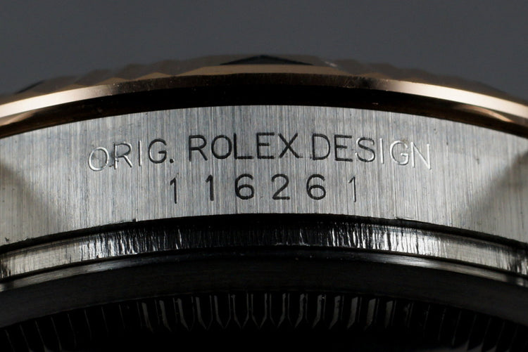 2005 Rolex Datejust Turnograph Rose Gold and Stainless Steel 116261