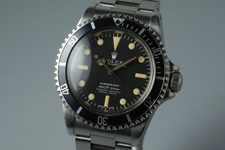 1978 Rolex Submariner 5512 Mark III Maxi Dial with Box and Papers
