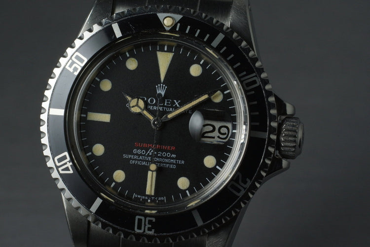 1970 Rolex Red Submariner 1680 Mark IV Dial with Box and Papers