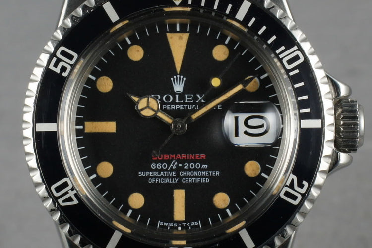 1971 Rolex Red Submariner 1680 Mark 4 with Orange Colored Lume