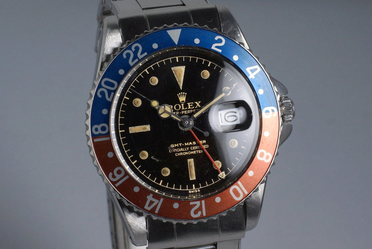 1960 Rolex GMT 1675 PCG Gilt OCC Chapter Ring