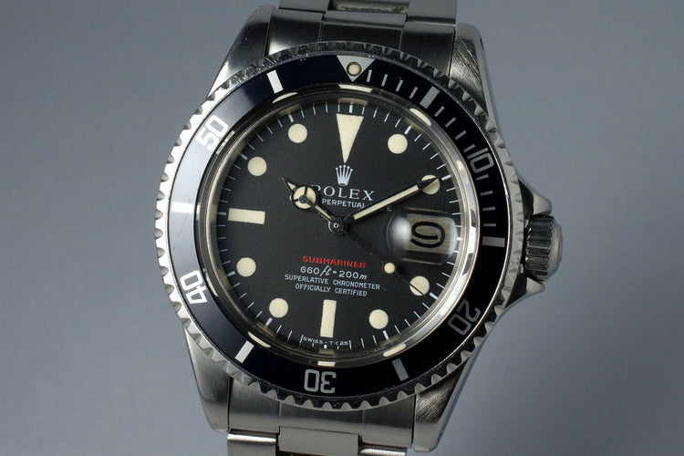 1969 Rolex Red Submariner 1680 Mark IV Dial