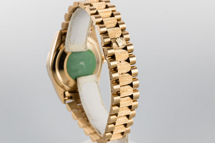 1991 Rolex 18K YG Bark Day-Date 18248 with Box