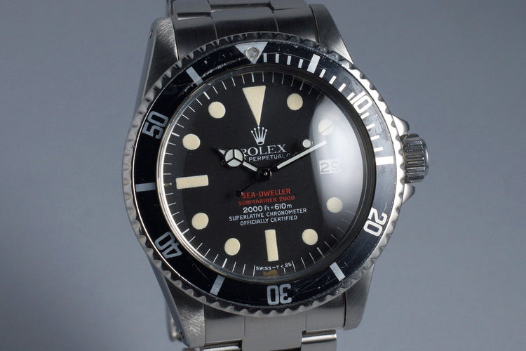 1975 Rolex Double Red Sea Dweller 1665 Mark IV Dial