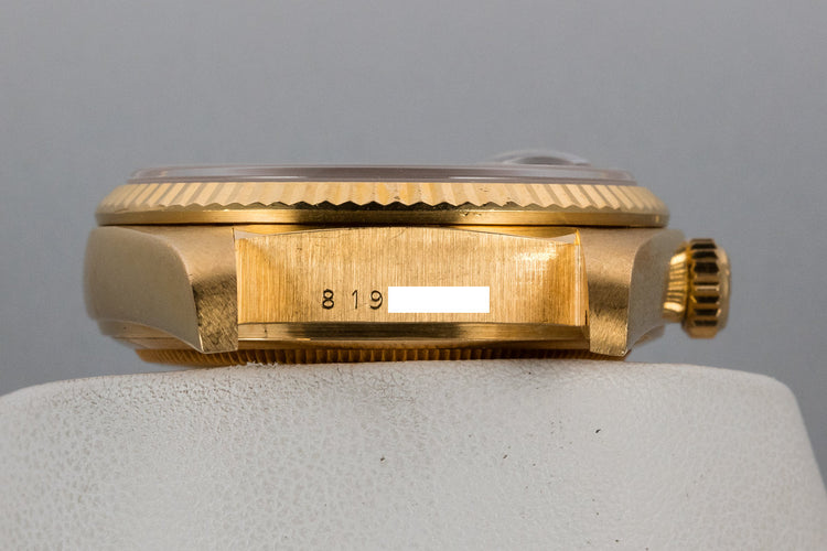 1983 Rolex 18K YG Day-Date 18038 Onyx Dial with Box and Papers