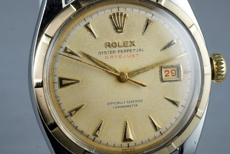 1953 Rolex Two Tone Datejust 6155 with Red Datejust Dial