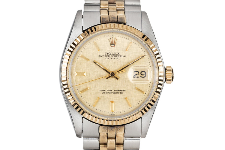 1972 Rolex Two Tone DateJust 1601 With Linen Dial