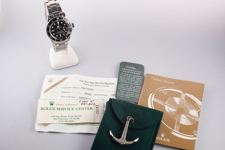 1978 Rolex Submariner 1680 with Rolex Service Papers