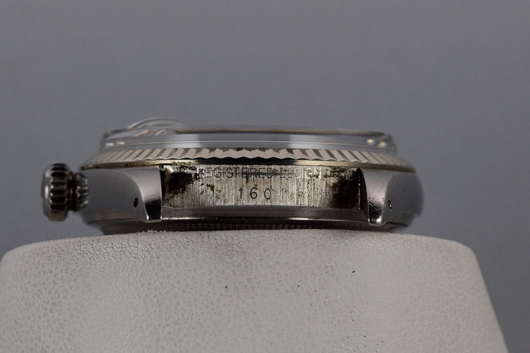 1972 Rolex DateJust with No Lume Silver Linen Dial