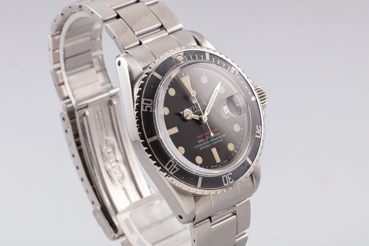 1971 Vintage Rolex MK IV Red Submariner 1680 with Box & Papers