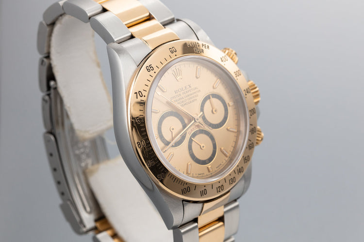 1995 Rolex Two Tone Zenith Daytona 16523 with Box and Papers