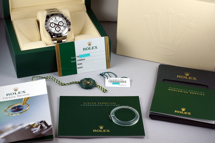 2016 Rolex Ceramic Daytona 116500LN White Dial with Box and Papers